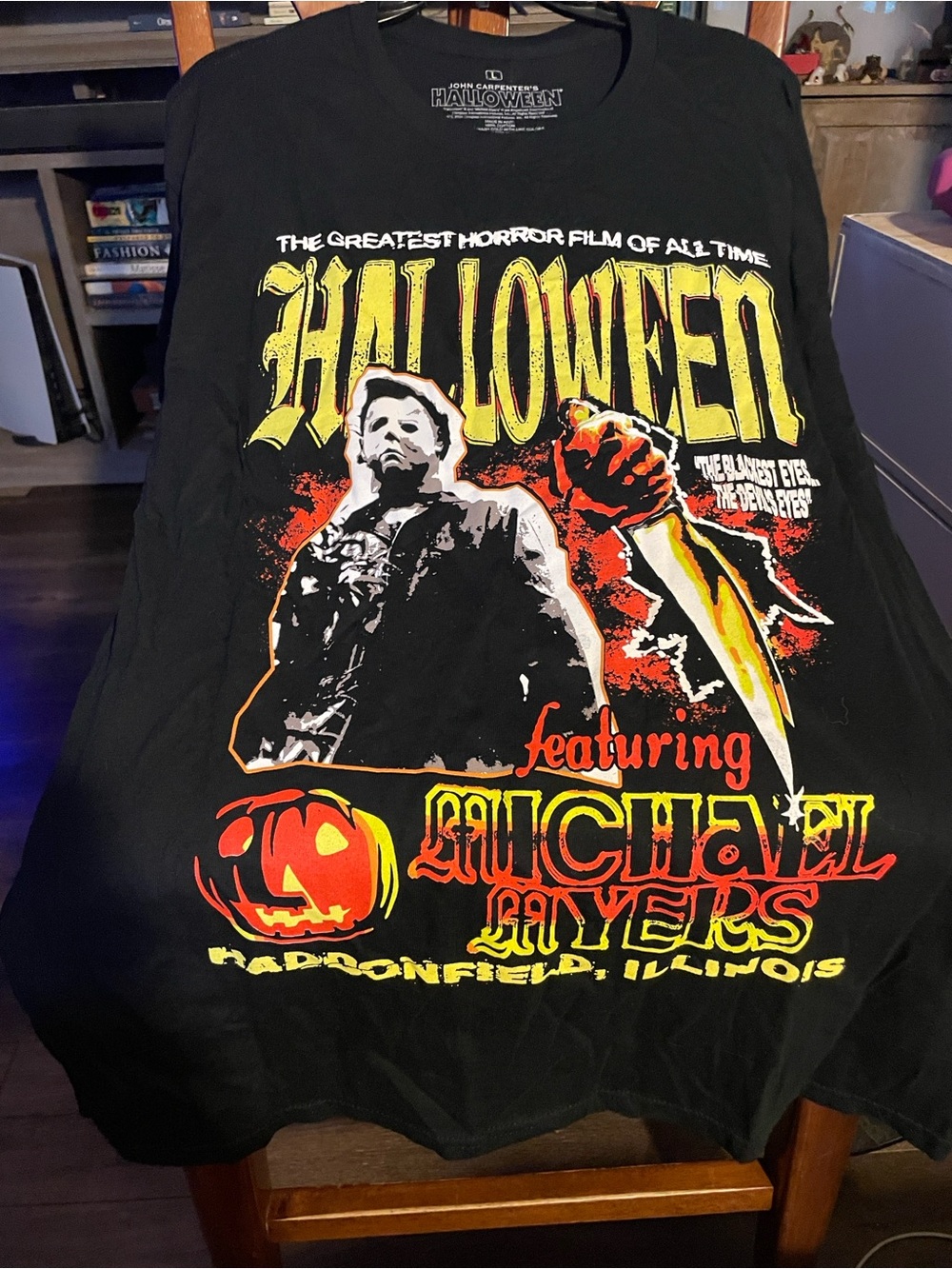 Halloween T‑Shirt in Black featuring Michael Myers